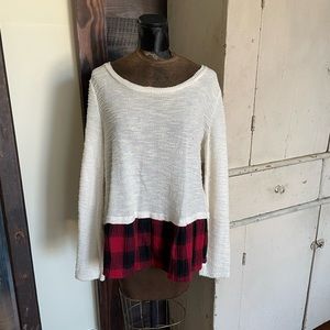 Entro Layered Look Plaid Tunic Top - FINAL SALE